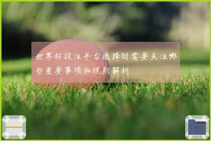 世界杯投注平台选择时需要关注哪些重要事项和规则解析