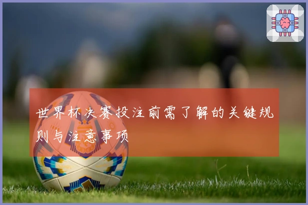 世界杯决赛投注前需了解的关键规则与注意事项